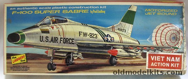 Lindberg 1/48 F-100 Super Sabre Motorized with Jet Sound, 309M-129 plastic model kit